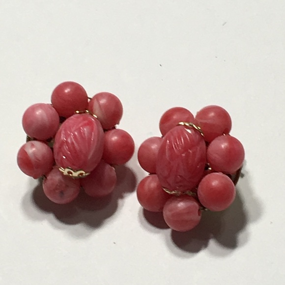 Vintage Cluster Gold Accent Earrings - Picture 4 of 7